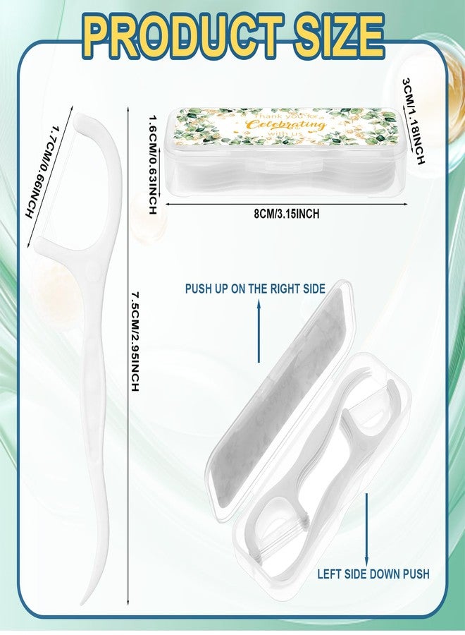 Ferrochef 50 Set Eucalyptus Floss Pick Wedding Party Favors for Guests Gifts Thank You for Celebrating with Us Gifts Bridal Shower Baby Shower Party Favors Giveaways Guests - Image 2