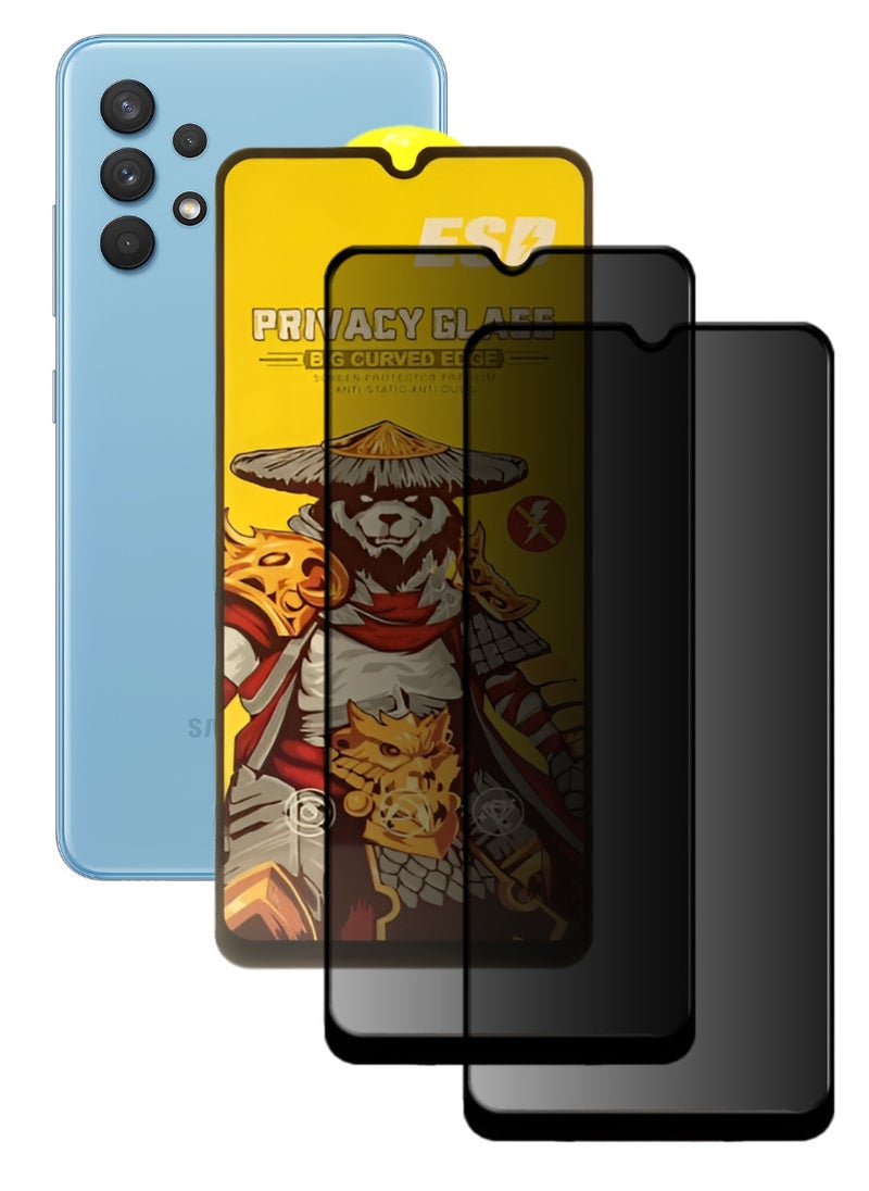 ESD 2 Pieces Tempered Dustproof Privacy Glass Screen Protector Compatible For Samsung Galaxy A32 4G - Image 1
