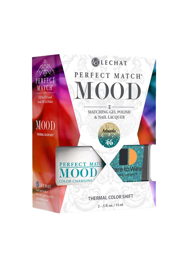 Lechat Mood Gel Nail Polish Change Temperature Color 15ml Atlantis Thermal Color Shift PMMDS46 - Image 1
