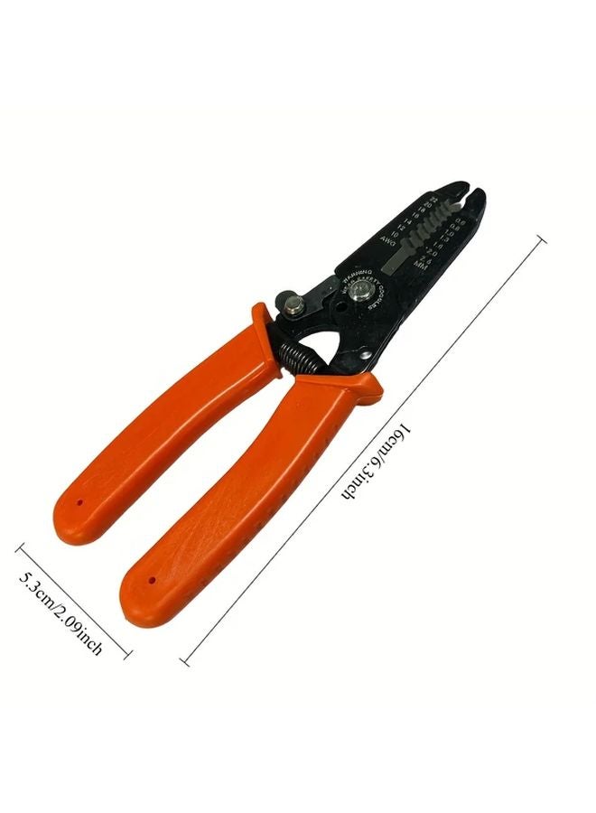 1pc Heavy Duty Wire Stripper 8 in 1 Gauge Chart Ergonomic Slip Handle Manual Tool - Image 1