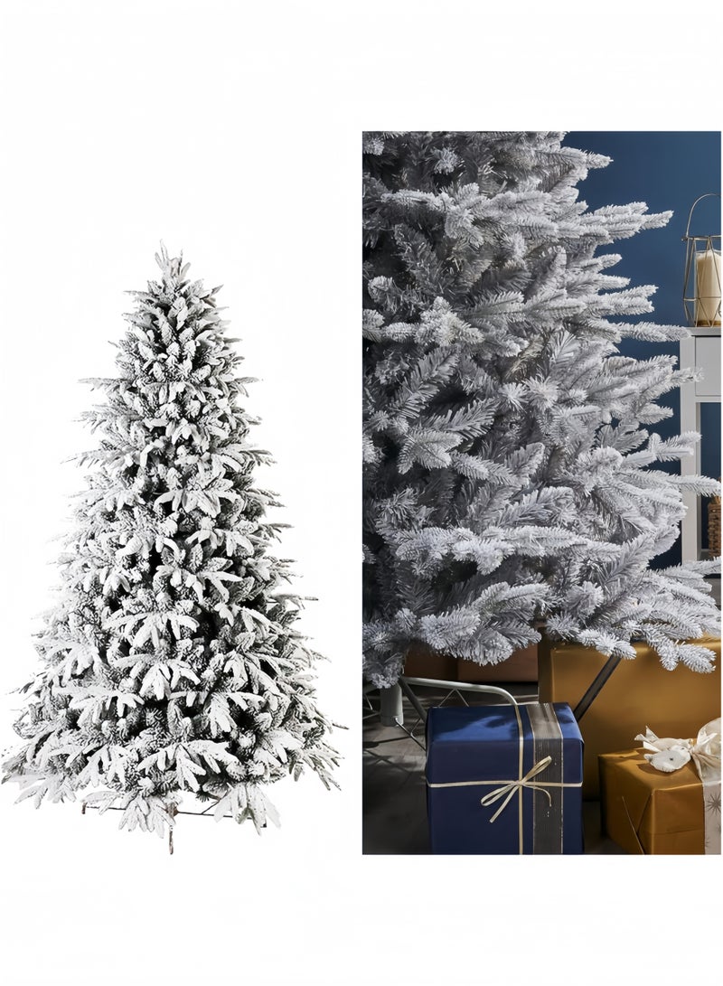 GGEROU Christmas Tree Thick Falling Snow Christmas Tree White Flocking 4FT Xmas Tree PE PVC Material Christmas Tree with 260 Branch Tips and Metal Foldable Stand - Image 4