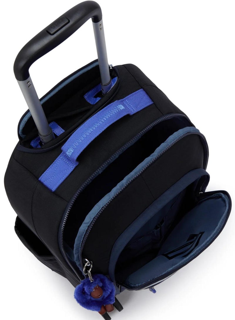 kipling new zea large 4-double wheeled unisex trolley backpack (with laptop compartment) - true block - Image 4
