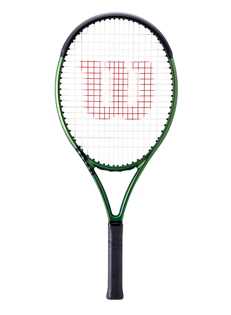 Wilson Blade 25 V8 Tennis Racket, Head 100, 16X19, Junior Intermediate - Green/ Black