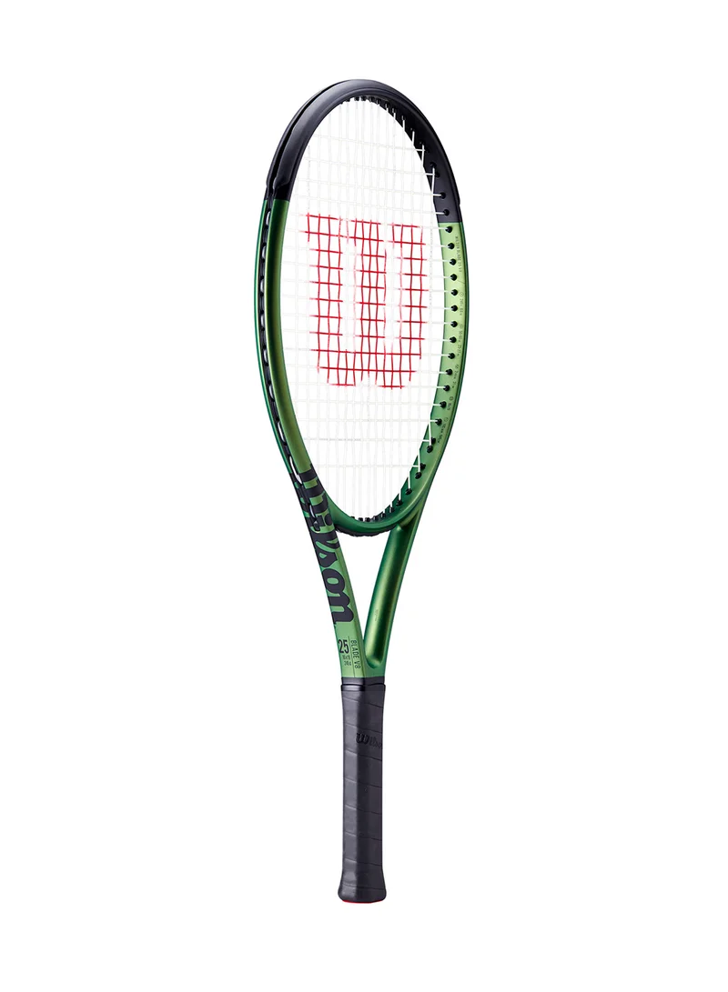 Wilson Blade 25 V8 Tennis Racket, Head 100, 16X19, Junior Intermediate - Green/ Black
