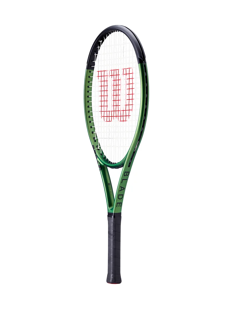 Wilson Blade 25 V8 Tennis Racket, Head 100, 16X19, Junior Intermediate - Green/ Black