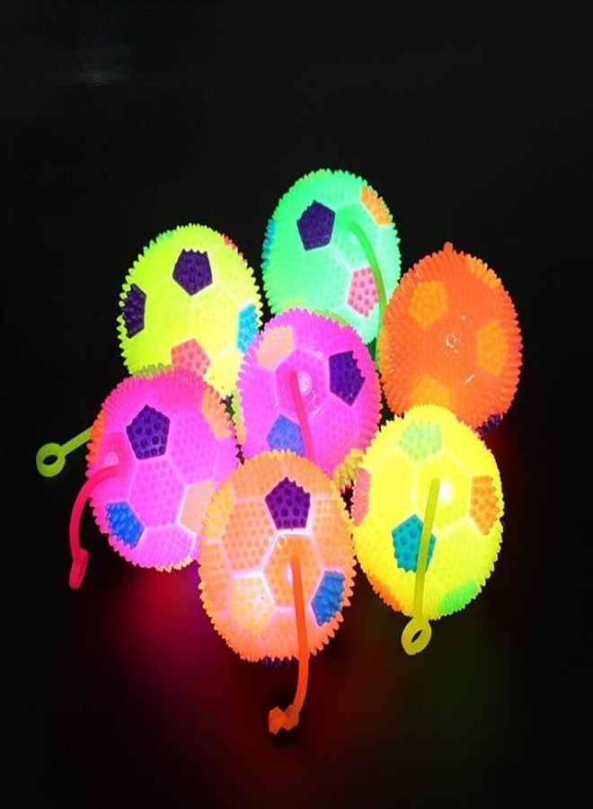 GNR Pack of 6 LED Flashing Light Colorful Multicolor Balls with Sound for Kids -75mm Size| Birthday Return Gift | Stress Relief Balls - Image 4