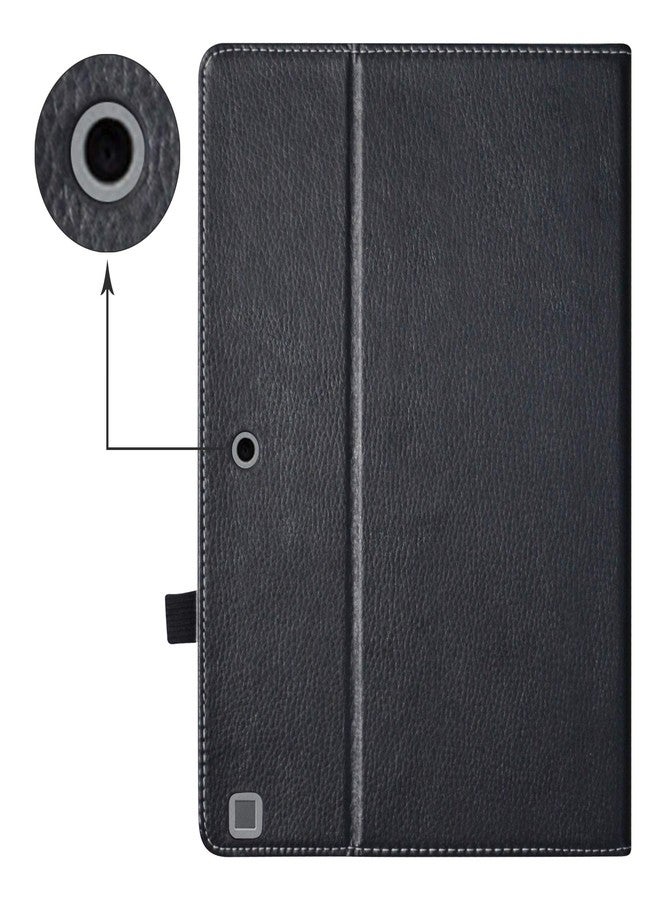 Bige for Dell Latitude 7200 Case, PU Leather Folio 2-Folding Stand Cover for 12.3" 2-in-1 Tablet, Black - Image 5