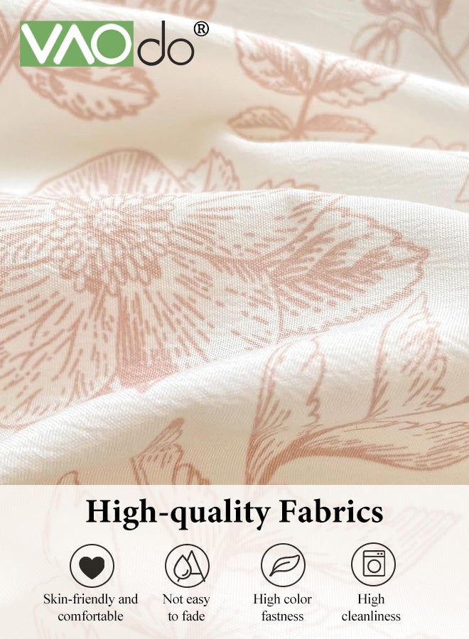 فاو دو مجموعة ملاءات سرير 4 قطع، من الألياف الدقيقة الناعمة - مجموعة لحاف مقاومة للانكماش والبهتان، مجموعة مفروشات سرير صديقة للبشرة، تشمل ملاءة سرير مجهزة وغطاء لحاف ووسادتين مقاس 200*230 سم - Image 4