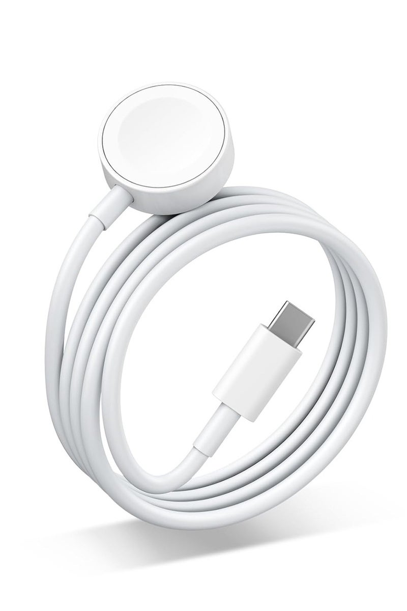 Fast Charging USB C Watch Charger Cord Compatible for Apple Watch, Magnetic Watch Charging Cable Compatible for Watch Series10/9/8/7/Ultra/Ultra2/SE2/6/5/4/3/2/1/SE1, Type C Cord - Image 1