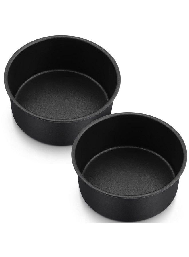 TeamFar Cake Pan 6’’ X 2.75’’ Coated Birthday Wedding Cake Pan Round Baking Pans With Stainless Steel Core & Nonstick Coating Toxic Free Oven Safe & Antimelt Deep Straight Side Set Of 2 - Image 1
