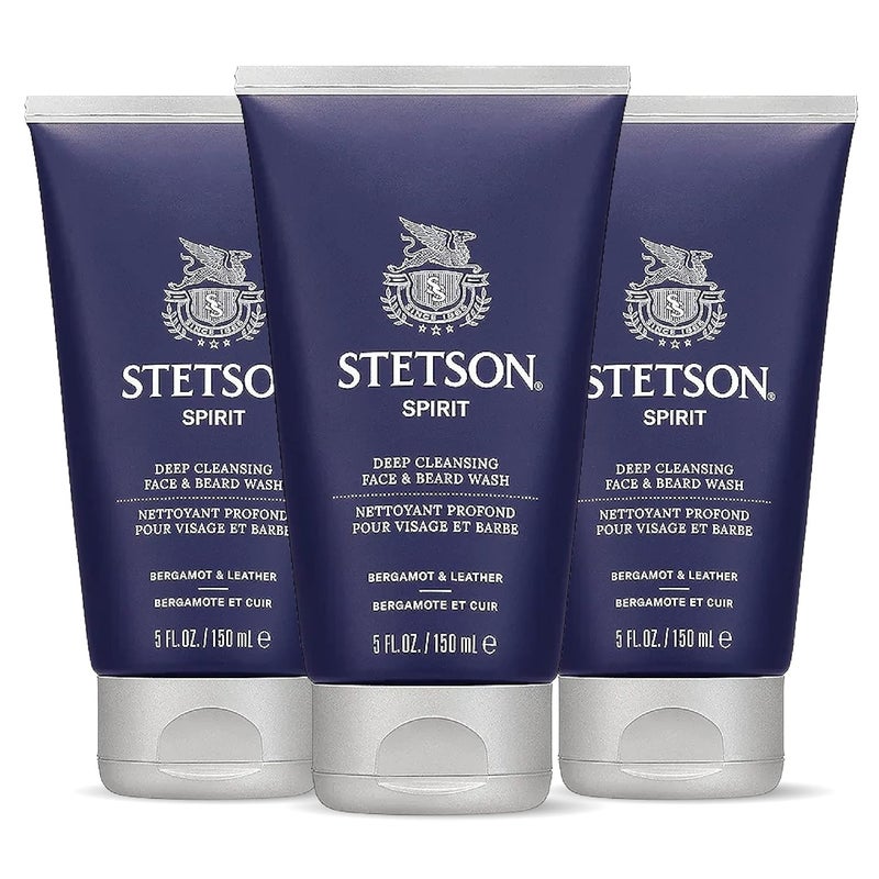 SCENT BEAUTY Stetson Spirit  Deep Clean Face  Beard Wash  3 Pack