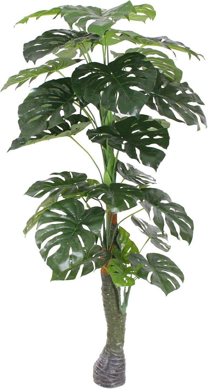 57 GORGEOUS UNIQUE FEET MONSTERA PALM ARTIFICIAL PLANT SILK TREE REAL TOUCH TECHNOLOGY WITH UV PROTECTION SUPER QUALITY GREEN