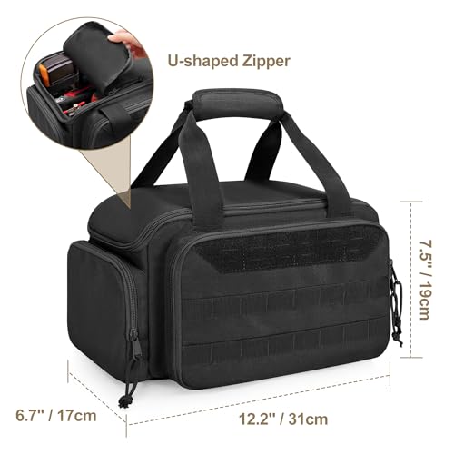 Rexmica 12-Inch Tool Bag with Anti-friction Bottom, Hand Tool Storage Organizer Bag for Men, Tactical Range Bag, Multi-purpose Work Tote for Repairman, Electrician, Carpenters, Handyman, Black - Image 5