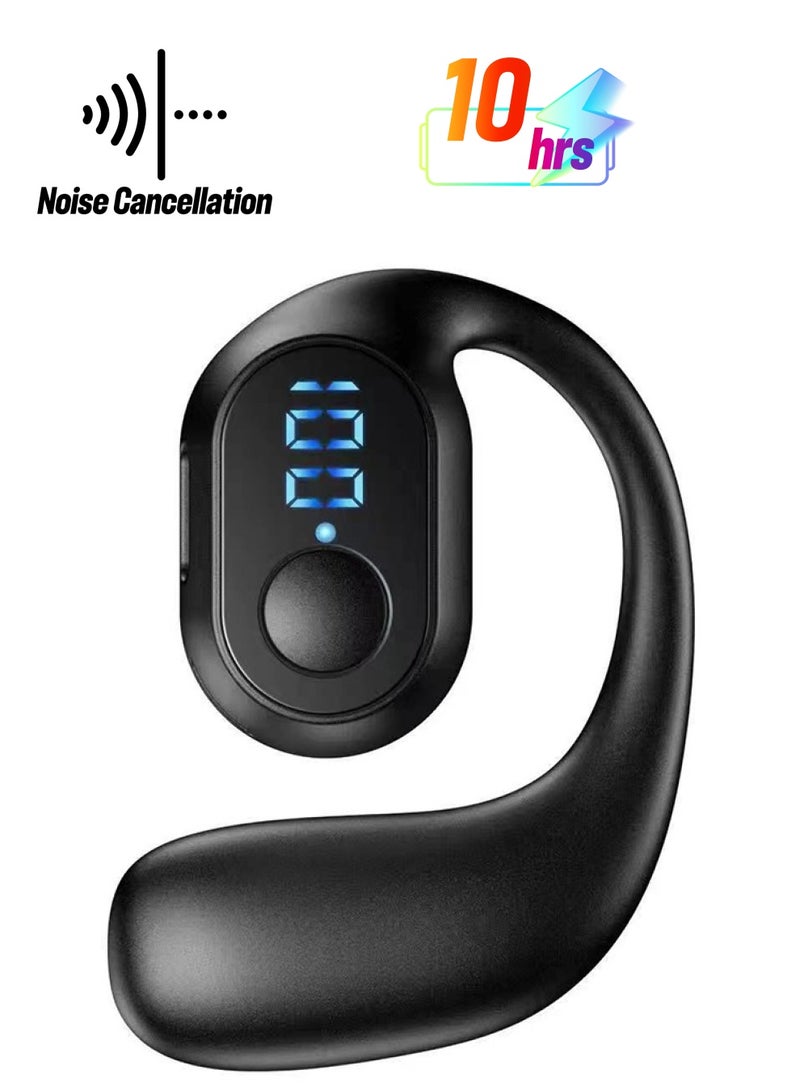 AROAQ TWS Wireless Ear Hook Earphone, Hifi Stereo Noise Reduction Headset, Comfortable Waterproof Bluetooth Earbuds, Strong Durable Headphones For Gym Workout Running, (Black) - Image 1