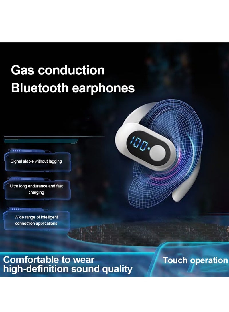 AROAQ TWS Wireless Ear Hook Earphone, Hifi Stereo Noise Reduction Headset, Comfortable Waterproof Bluetooth Earbuds, Strong Durable Headphones For Gym Workout Running, (Black) - Image 3