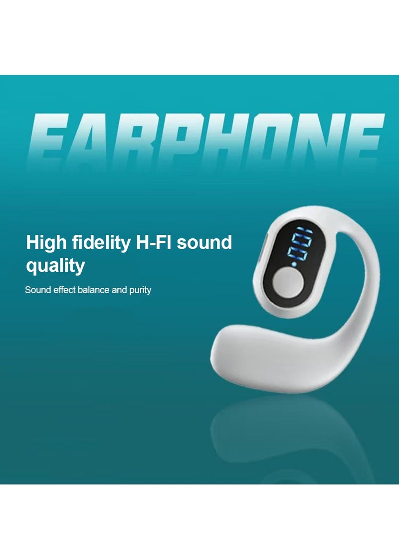 AROAQ TWS Wireless Ear Hook Earphone, Hifi Stereo Noise Reduction Headset, Comfortable Waterproof Bluetooth Earbuds, Strong Durable Headphones For Gym Workout Running, (Black) - Image 4