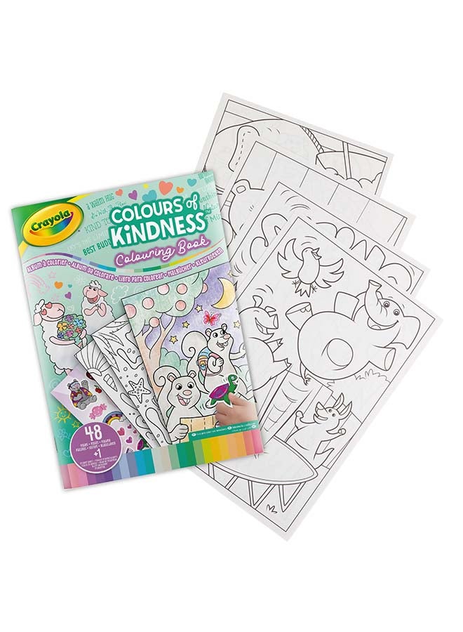 Crayola Colors of Kindness Coloring Book, 48 Pages + 1 sticker sheet - Image 1