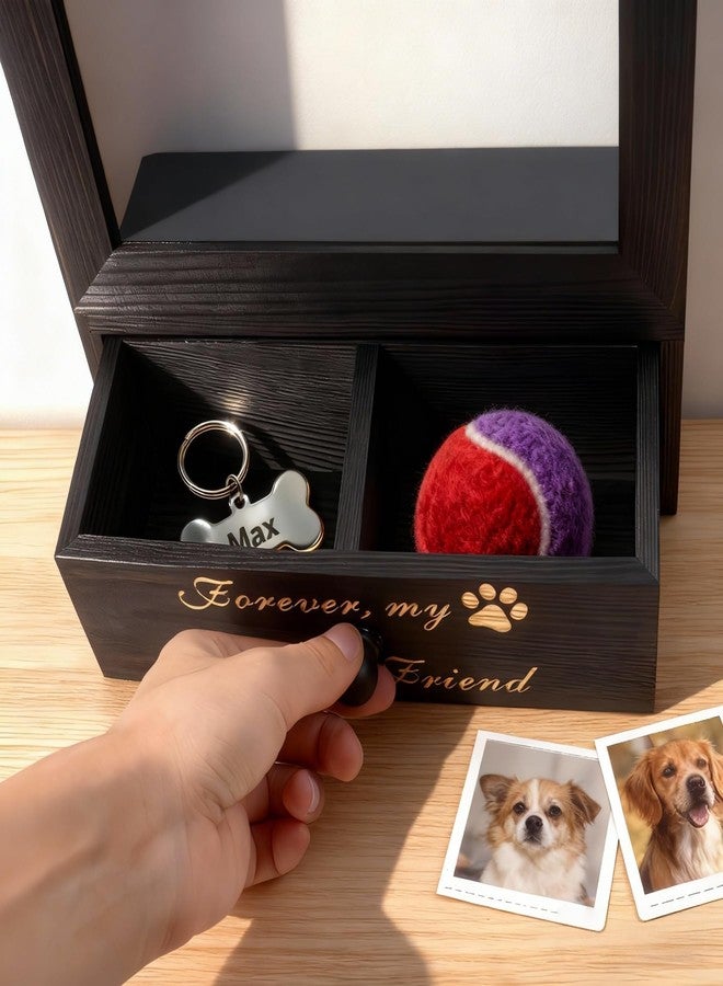 Dmnnlp Pet Memorial Shadow Box, 8.9"x13.4" Pet Memorial Picture Frame Display Case with Deep Drawer, Includes a Remembrance Bottle, Wall-Mountable Display Case for Dog/Cat Loss Sympathy Gifts - Image 3