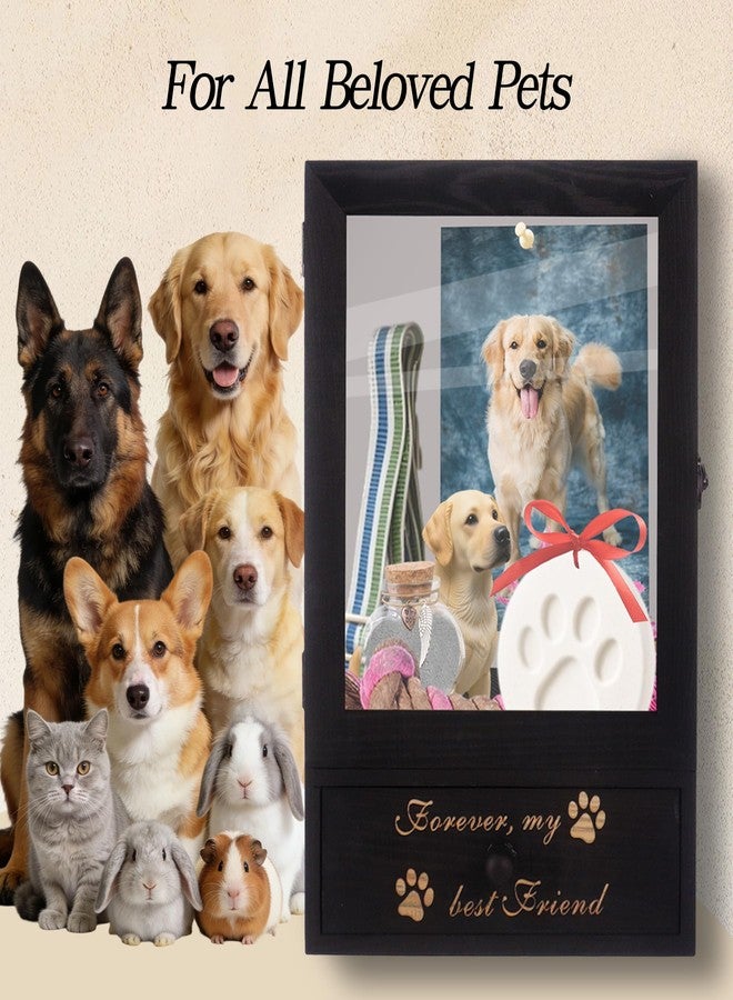 Dmnnlp Pet Memorial Shadow Box, 8.9"x13.4" Pet Memorial Picture Frame Display Case with Deep Drawer, Includes a Remembrance Bottle, Wall-Mountable Display Case for Dog/Cat Loss Sympathy Gifts - Image 5