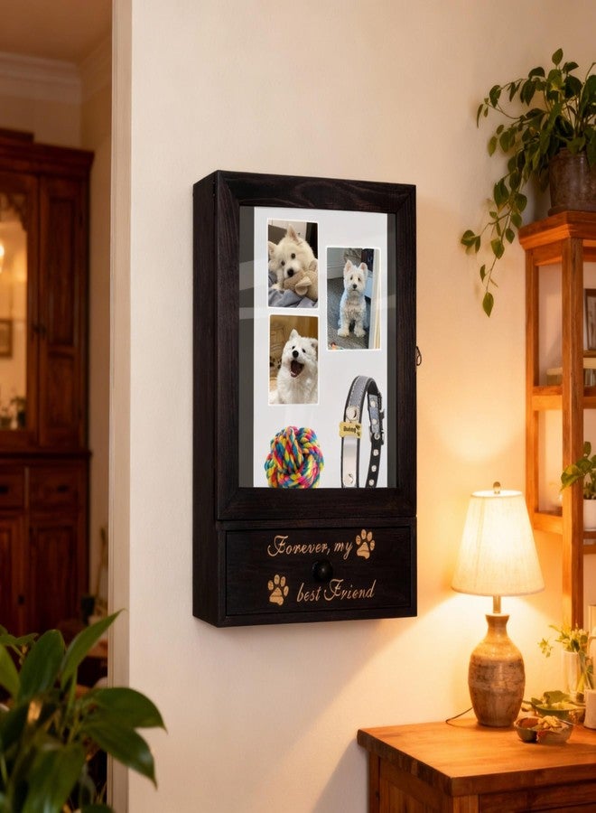 Dmnnlp Pet Memorial Shadow Box, 8.9"x13.4" Pet Memorial Picture Frame Display Case with Deep Drawer, Includes a Remembrance Bottle, Wall-Mountable Display Case for Dog/Cat Loss Sympathy Gifts - Image 4