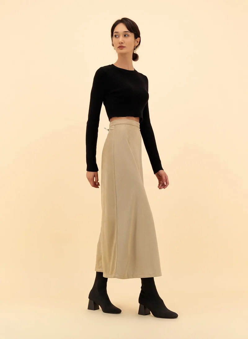 Maxi Suede Skirt