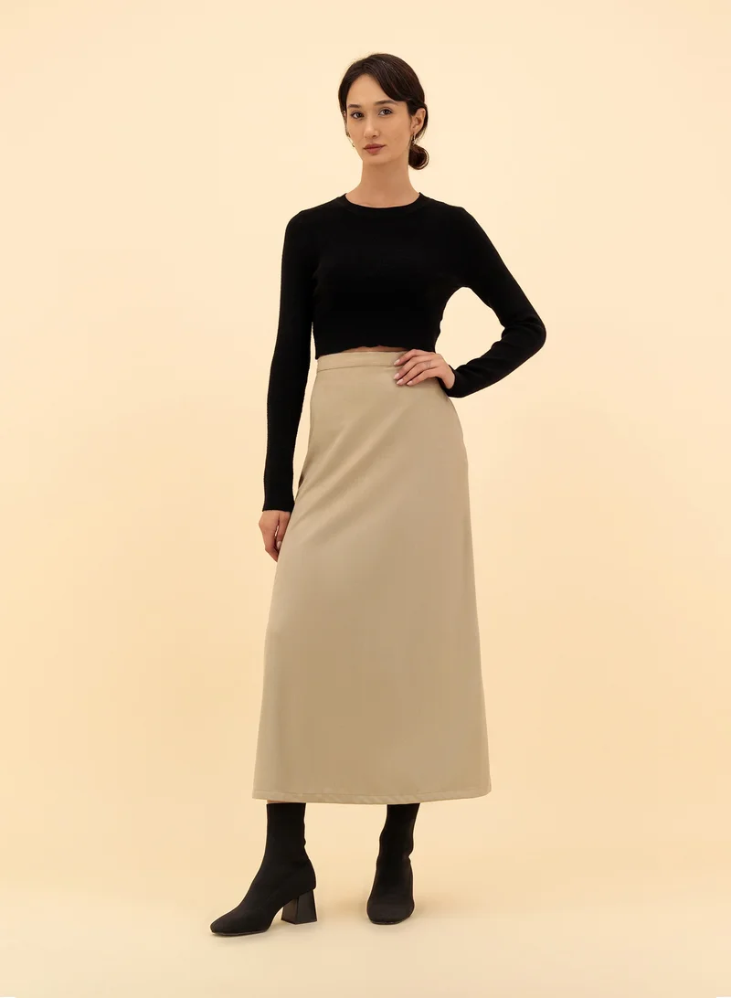 ZINALI  Maxi Suede Skirt for Women | Best Price UAE