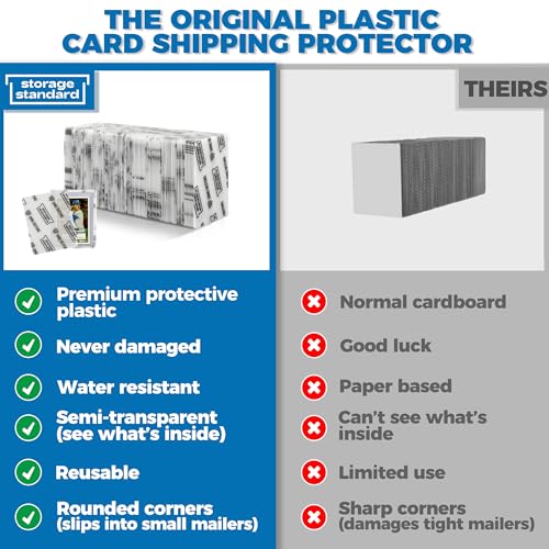 Storage Standard Trading Card Shipping Protectors - Premium Ultra Strong Plastic Inserts - 110 Pack - 3.5'' x 4.5'' - Image 2
