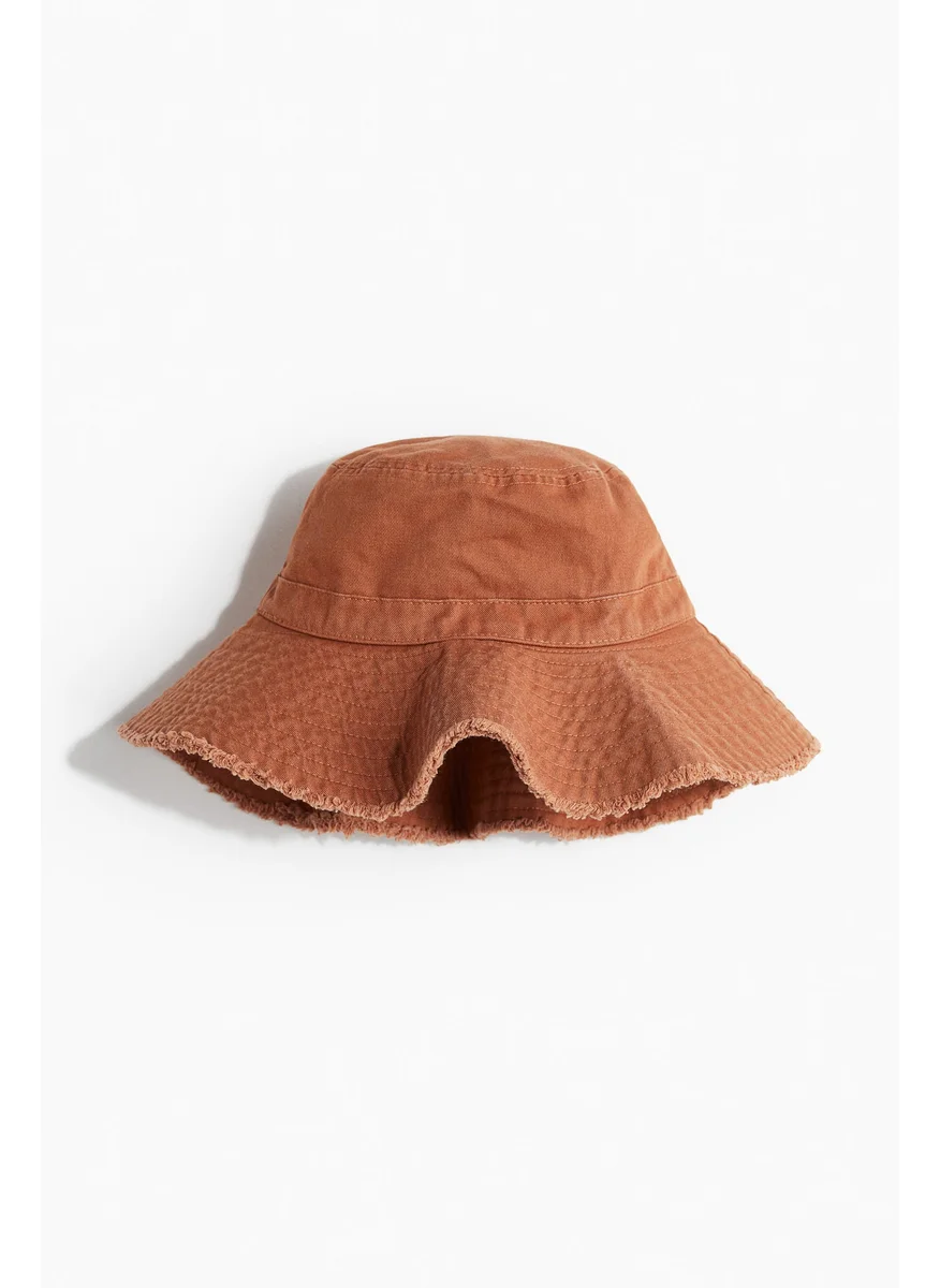 H&M Frayed-Edge Cotton Bucket Hat