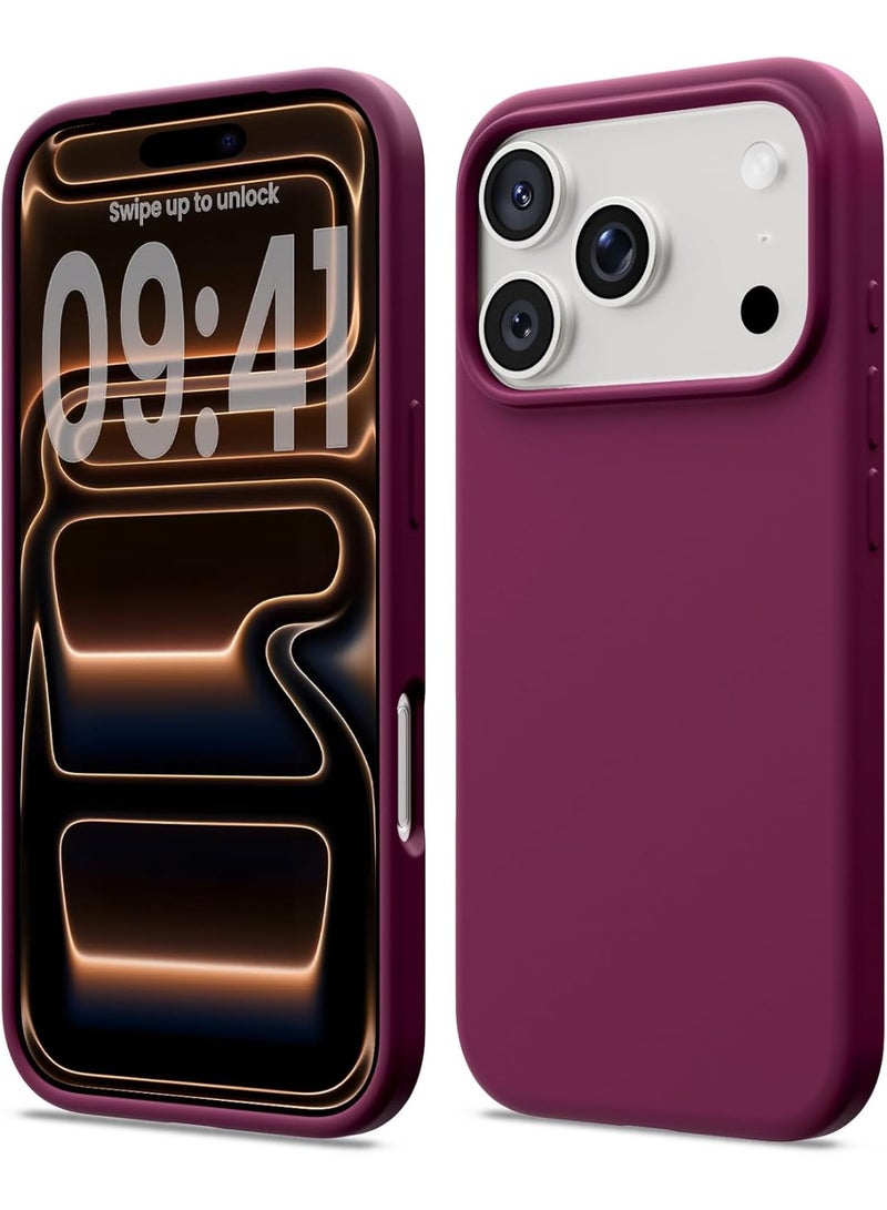جراب لهاتف iPhone 17 Pro Max مصنوع من جل السيليكون السائل الناعم، حماية كاملة للجسم ضد الصدمات، غطاء غير لامع، بطانة ناعمة من الألياف الدقيقة، جراب خلفي نحيف لهاتف iPhone 17 Pro Max - Image 1