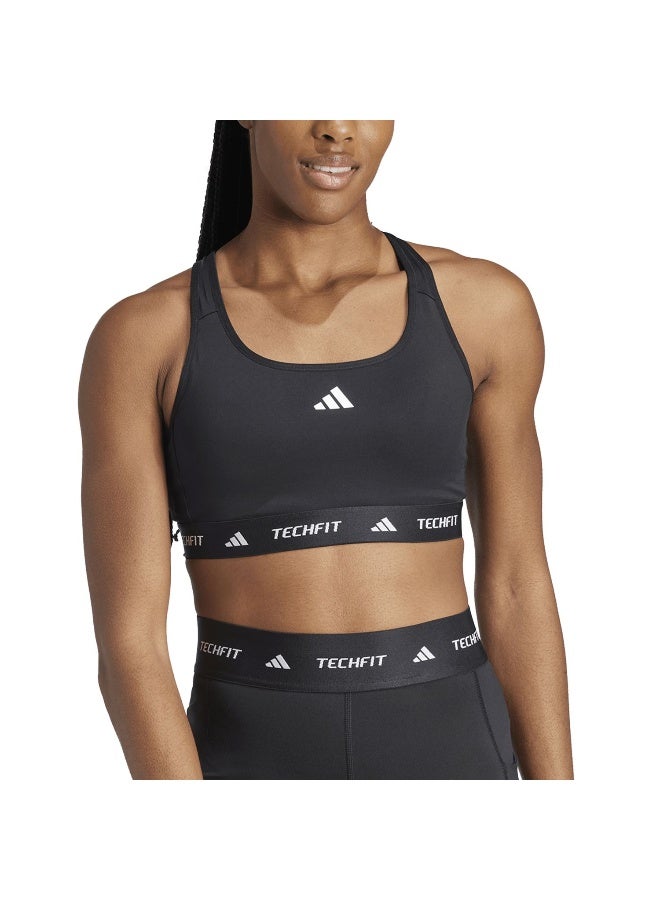 Adidas Adidas Tf Bra Black Workout Bra - Medium Support Bra For Women - Image 4