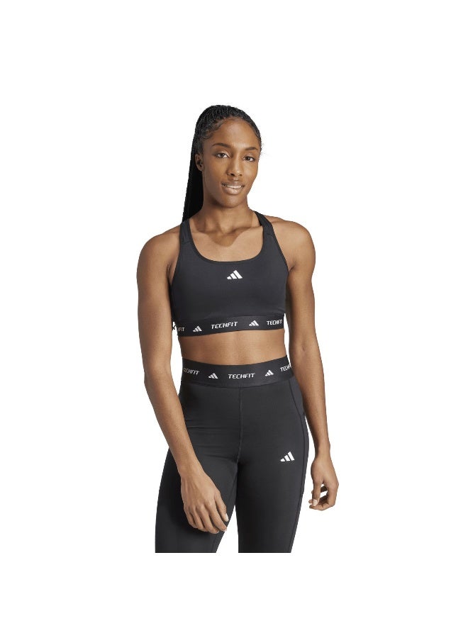 Adidas Adidas Tf Bra Black Workout Bra - Medium Support Bra For Women - Image 3