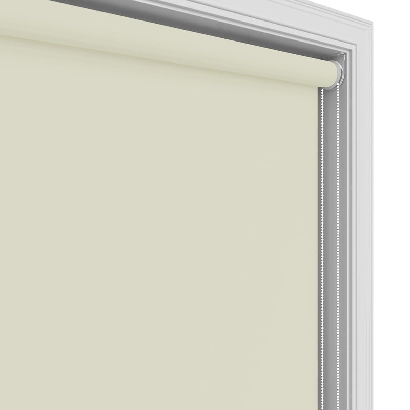 Colornest 100 Blackout Roller Blinds for Windows 72 Inch W X 60 Inch L RollUp Shades Sun UV Protection for Home Office Ivory Heavy Duty in 38 MM Pole - Image 2