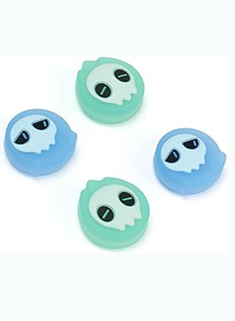 2 Pair / 4PCS Blue Phantom Theme Thumb Grip Caps,Soft Silicone Joystick Cover Compatible with Nintendo Switch/OLED/Switch Lite Only - Blue Phantom - Image 1