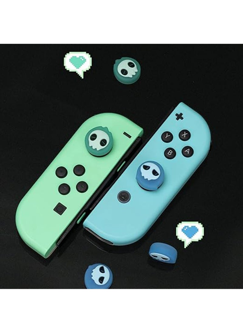 2 Pair / 4PCS Blue Phantom Theme Thumb Grip Caps,Soft Silicone Joystick Cover Compatible with Nintendo Switch/OLED/Switch Lite Only - Blue Phantom - Image 5
