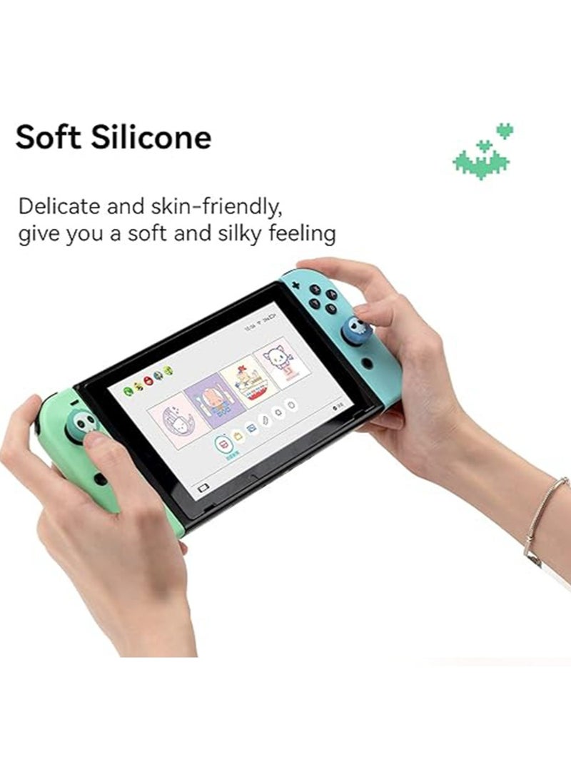 2 Pair / 4PCS Blue Phantom Theme Thumb Grip Caps,Soft Silicone Joystick Cover Compatible with Nintendo Switch/OLED/Switch Lite Only - Blue Phantom - Image 4