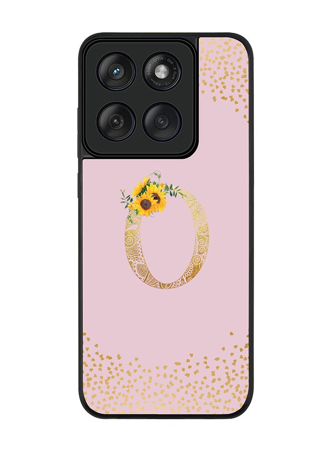 Stylizedd For Motorola MOTO Edge 60 Fusion/ Edge 60 Case,Slim fit Camera Protection, Shockproof Thin Phone cover  - Custom Floral Monogram - O  (Pink ) - Image 1