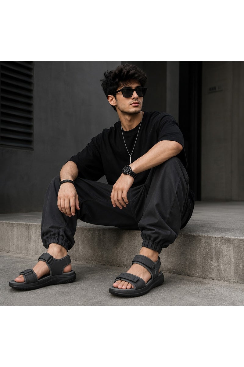 Feet First Men’s Sports Sandals with Adjustable Velcro Straps – Lightweight Comfort Outdoor Walking Sandals - Image 4