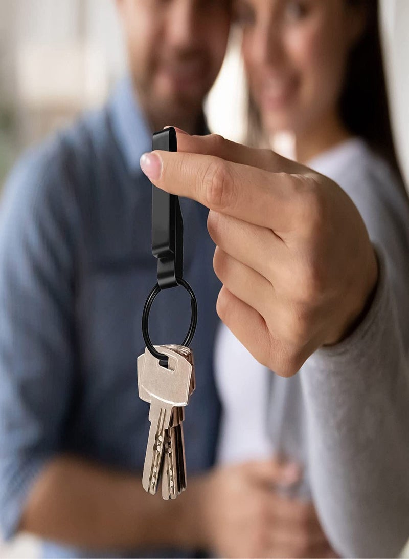 Zikra Stainless Steel Men's Waist Car Keychain, Stealth Metal Key Holder for Duty Belt, Special for Police and Fire Agencies Duty Belt, Double Side Quick Release Key Holder with Detachable Keyring (2Pcs ) - Image 2