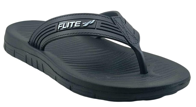 FLITE Thong V-Strap Slippers for Men & Women | Soft Cushioned, Lightweight & Non-Slip Daily Use Chappals (Black, UK Footwear Size System, Adult, Men, Numeric, Medium, 7) - Image 2