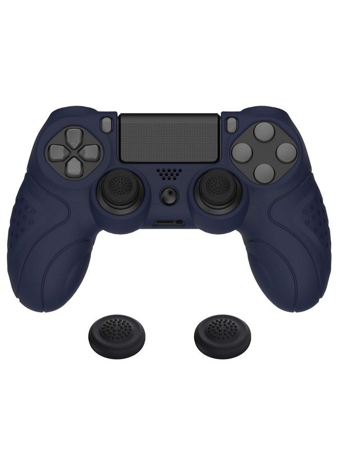 playvital Guardian Edition Midnight Blue Soft Anti Slip Controller Silicone Case Cover For Ps4, Rubber Protector Skins With Joystick Caps For Ps4 Slim For Ps4 Pro Controller - Image 1