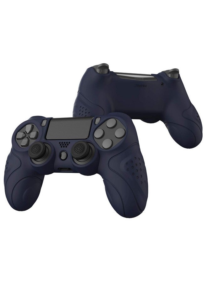 playvital Guardian Edition Midnight Blue Soft Anti Slip Controller Silicone Case Cover For Ps4, Rubber Protector Skins With Joystick Caps For Ps4 Slim For Ps4 Pro Controller - Image 5