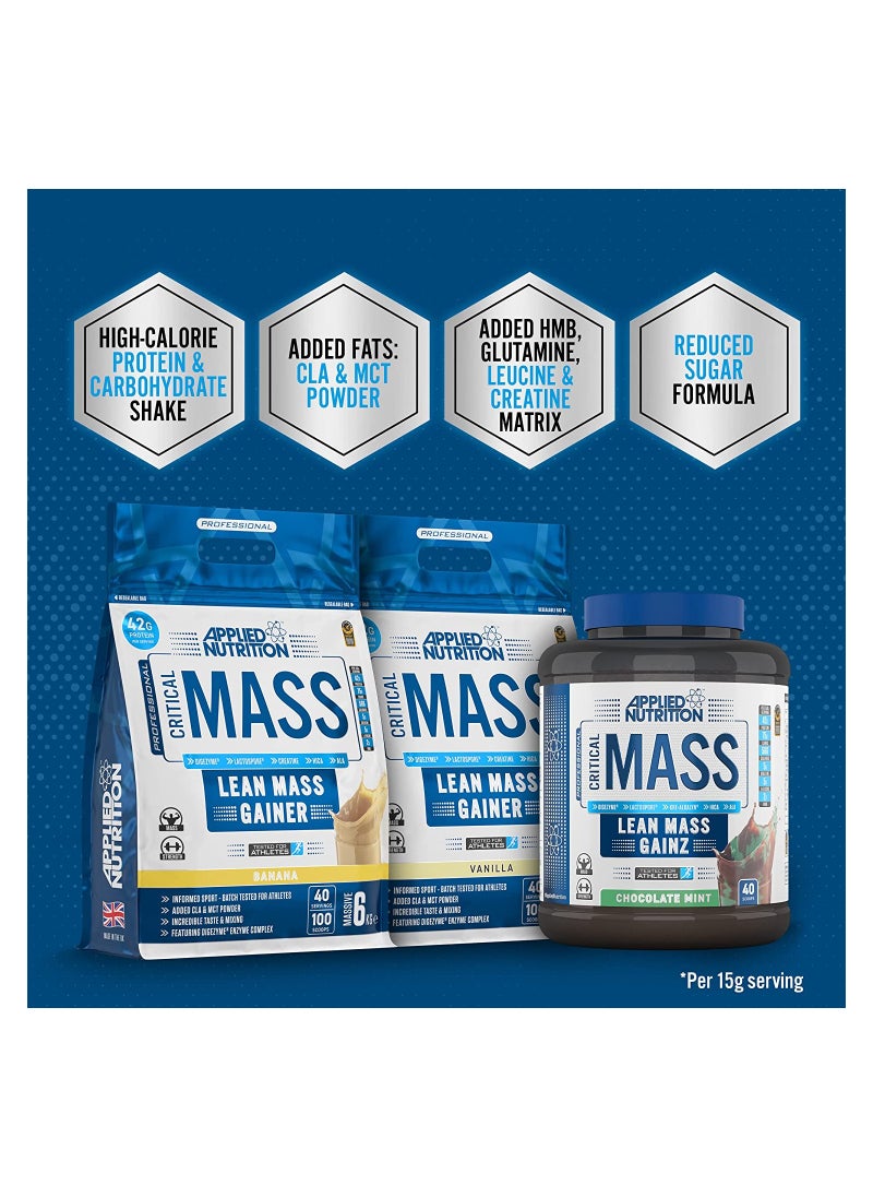 Applied Nutrition - Applied Nutrition Critical Mass Professional - Weight Gain Protein Powder, High Calorie Weight Gainer, Lean Mass-6kg - 40 Servings-Chocolate - Image 1