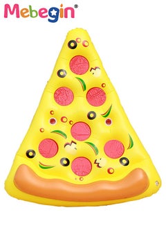 MEBEGIN 180*150cm Inflatable Pool Float, Giant Pizza Swimming Pool Floating, Pizza Slice Inflatable Mat with Realistic Printing, Water Floating Raft, Giant Pool Lounger, Fun Pool Accessories, Made of High Quality PVC, Suitable for Any Summer Themed Party, Beach, Sea, Pool and Water Park  - Image 5