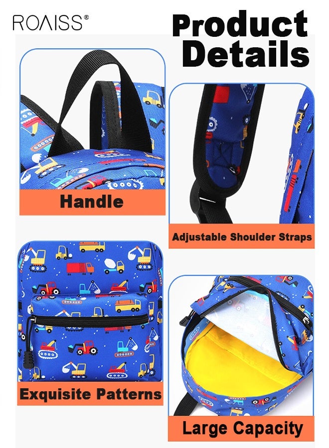 roaiss Boys Dinosaur Backpack with Adjustable Shoulder Straps, Fashion Cartoon School Bag, High-Capacity Waterproof Bookbags, Casual Daypack for Toddlers, Suitable for School, Excursion and Outdoor Activities, 22*13*27cm - Image 2