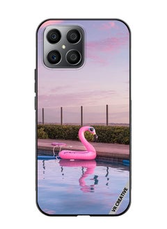 Protective Case Cover For Honor X8 Flamingo Tube Design Multicolour