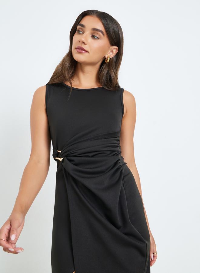 Styli Women Black Sleeveless Bodycon Midi Dress - Image 2
