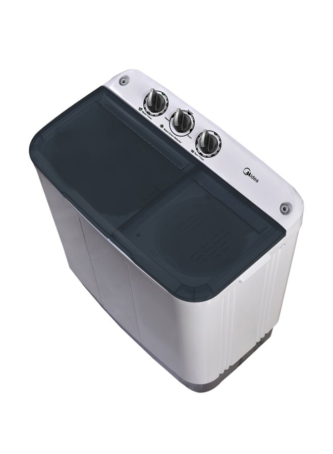 Midea Top Load Washing Machine - Twin-Tub - 5Kg Washer - 3.6Kg Dryer - White TW50-257N White/Black - Image 1