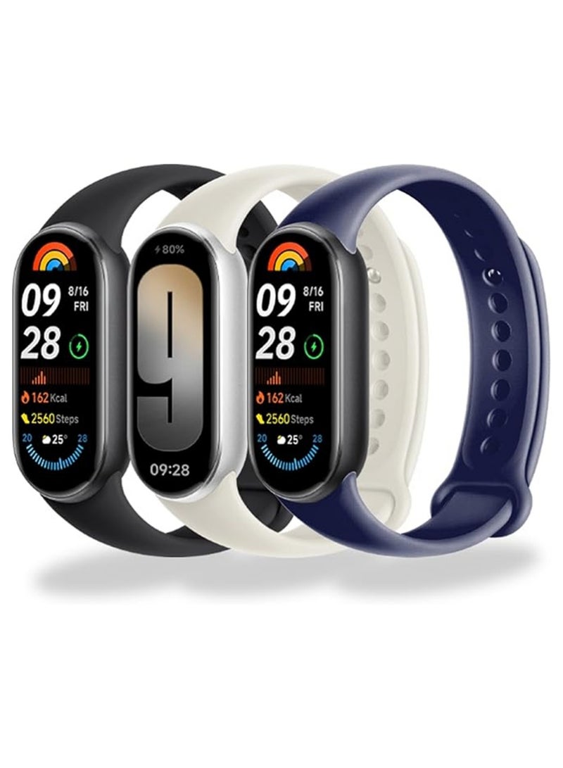 X-level 3Pcs Replacement Bands for Xiaomi Mi Band 10/9/8, Soft Sporty Straps, Adjustable Breathable Bands, Quick Release - Image 1