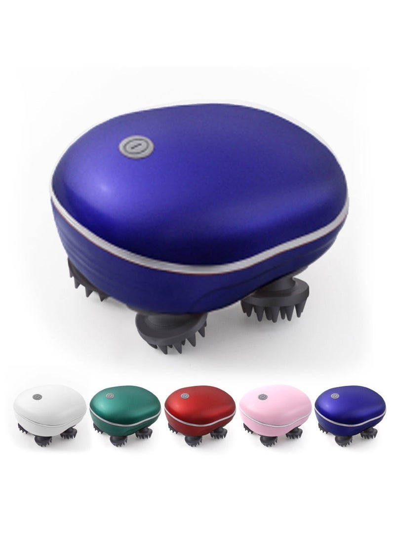 Electric Scalp Massager,  Head Massager, 4 Kneading Hands, Flexible Silicone Material- Assorted Colors