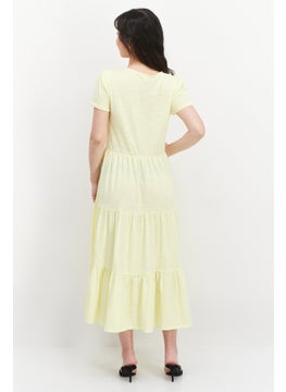 Women Plain Midi Dress, Yellow - pzsku/Z9F4ABDB0E66017FE2BFDZ/45/_/1731852461/4f031f04-db97-4979-92a7-edc413d1b2ec